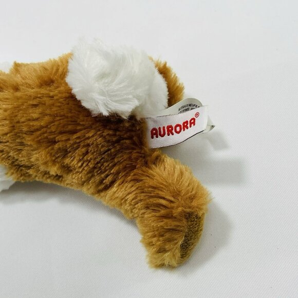 Aurora Easter Bunny Rabbit Plush Toy Soft Brown White Floppy Cuddle Glitter Kid - Picture 10 of 12